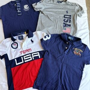 4x Ralph Lauren kids polo short 4/4T blue, red